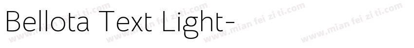 Bellota Text Light字体转换
